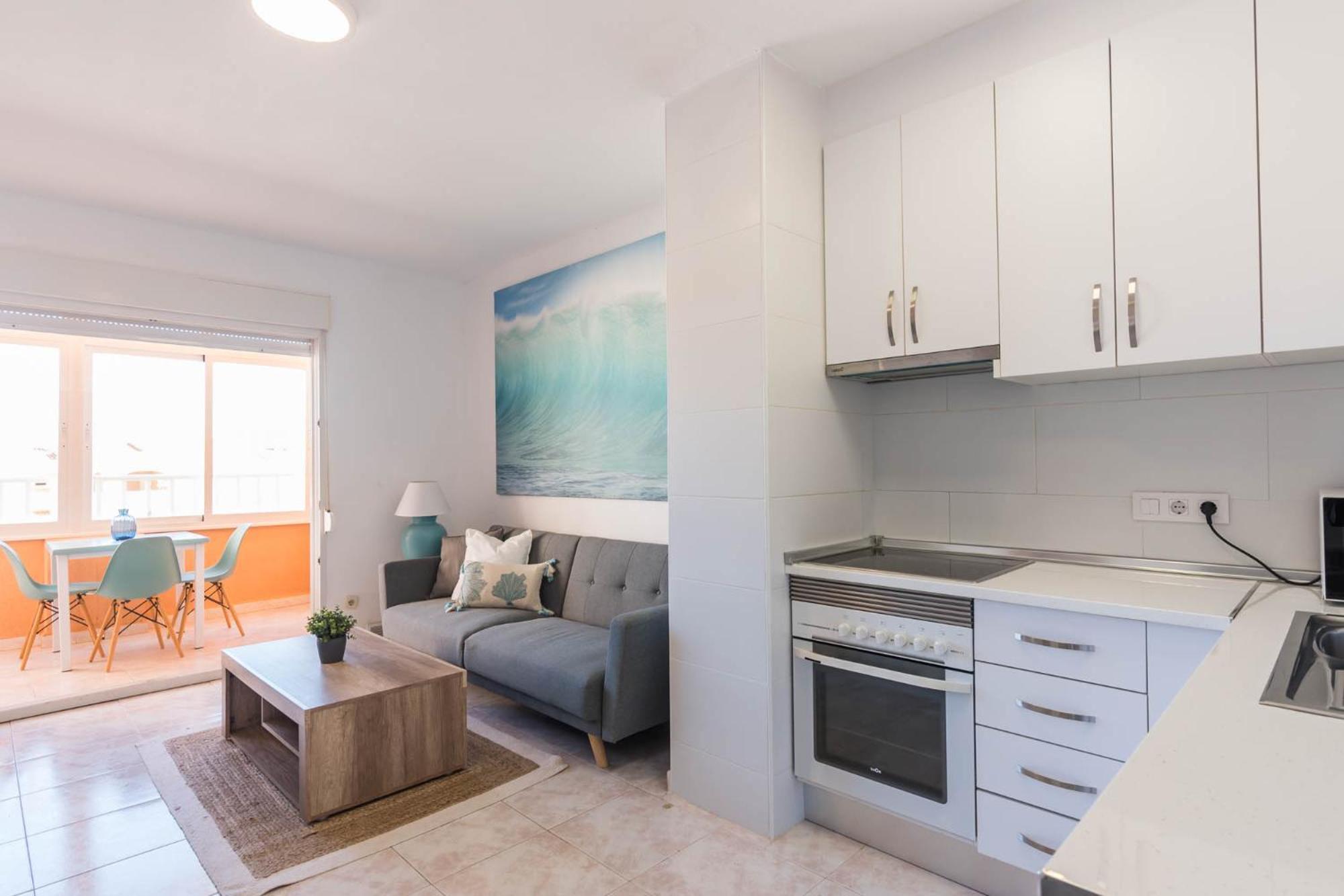 Urbanizacion Copacabana - La Manga Del Mar Menor Km2 - Vistas A Mediterraneo Dormitorio Doble Y Sofa-Cama Exterior foto
