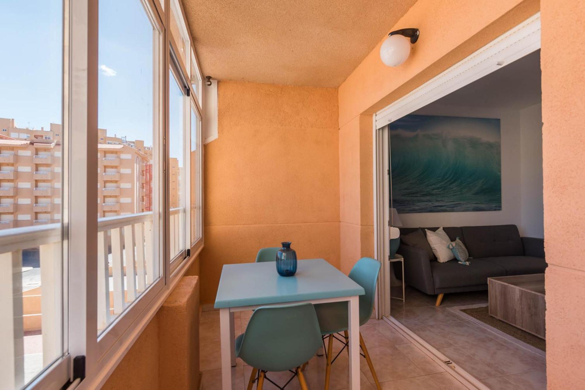 Urbanizacion Copacabana - La Manga Del Mar Menor Km2 - Vistas A Mediterraneo Dormitorio Doble Y Sofa-Cama Exterior foto