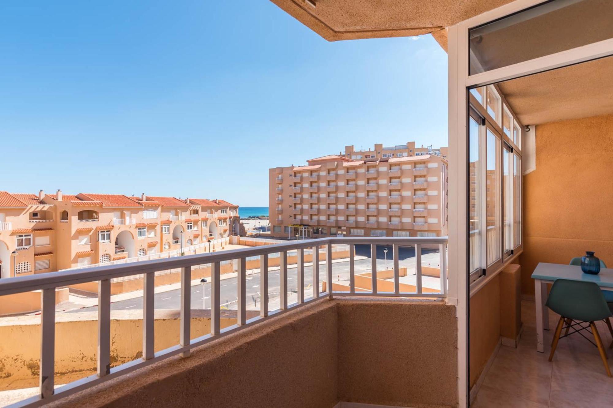 Urbanizacion Copacabana - La Manga Del Mar Menor Km2 - Vistas A Mediterraneo Dormitorio Doble Y Sofa-Cama Exterior foto